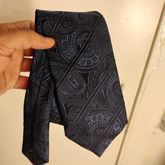 Canali Embroider Thick Woven Paisley Mens Silk Tie